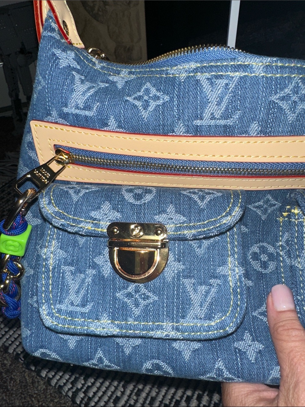🩵💙🩵💙 Blue Denim Monogram Shoulder Bag NWT